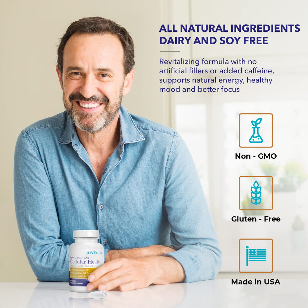 Juvenon Cellular Health ingredient list close-up featuring biotin and amino acids