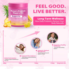 Pineapple-flavored feminine probiotic gummies for gut health