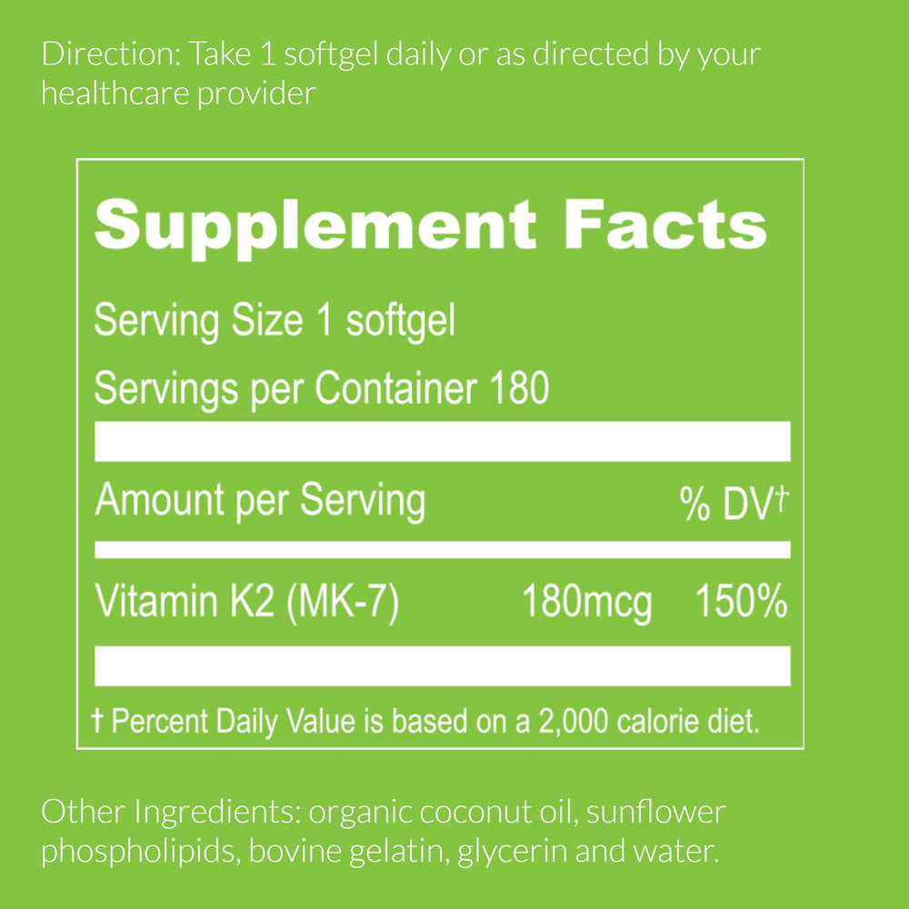 Vitamin K2 MK7 supporting bone health
