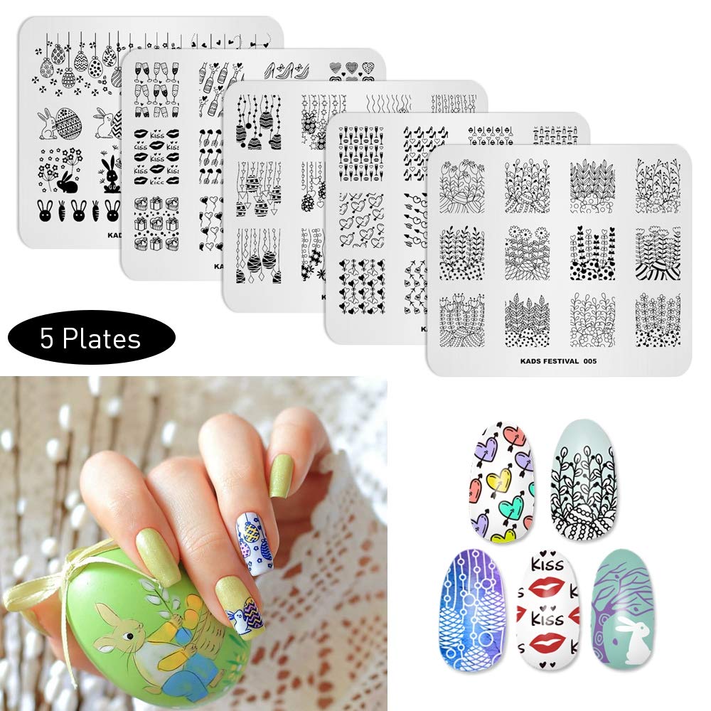 KADS flower-design stamping plate for quick floral transfers and clean lines