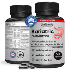 Kaitamin bariatric multivitamin with iron bottle - front view