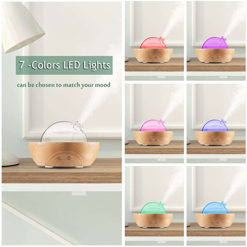 Illustration of the 160ml water tank capacity of the diffuser.