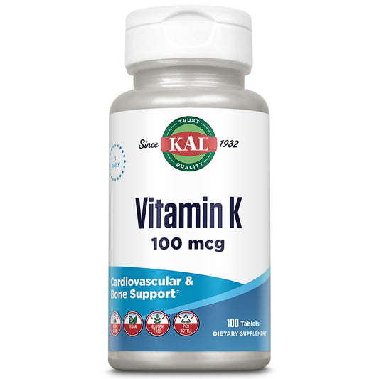 Kal 100 Mcg K1 Tablets bottle front view