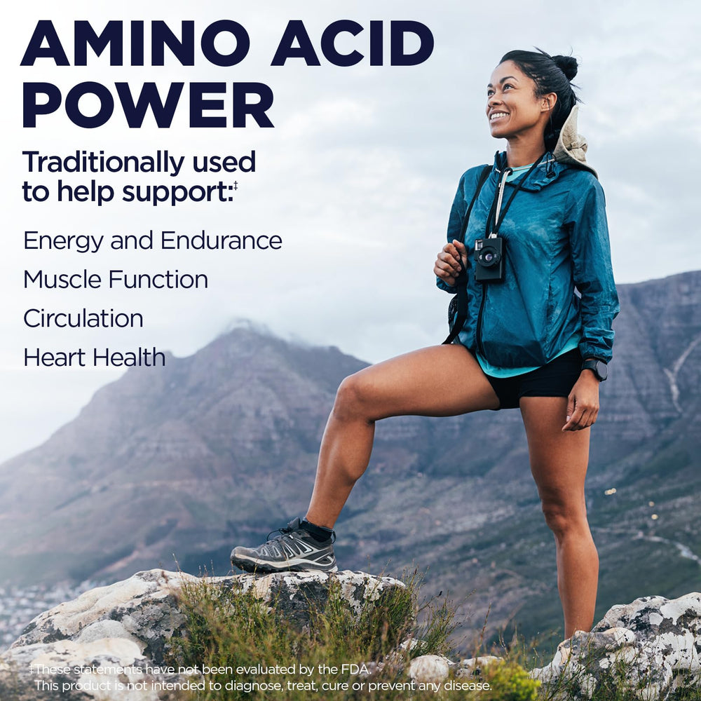 Close-up of L-Arginine 1000 mg tablets