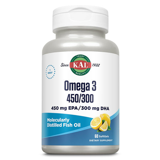 KAL 450/300 Omega-3 Lemon Soft Gels bottle