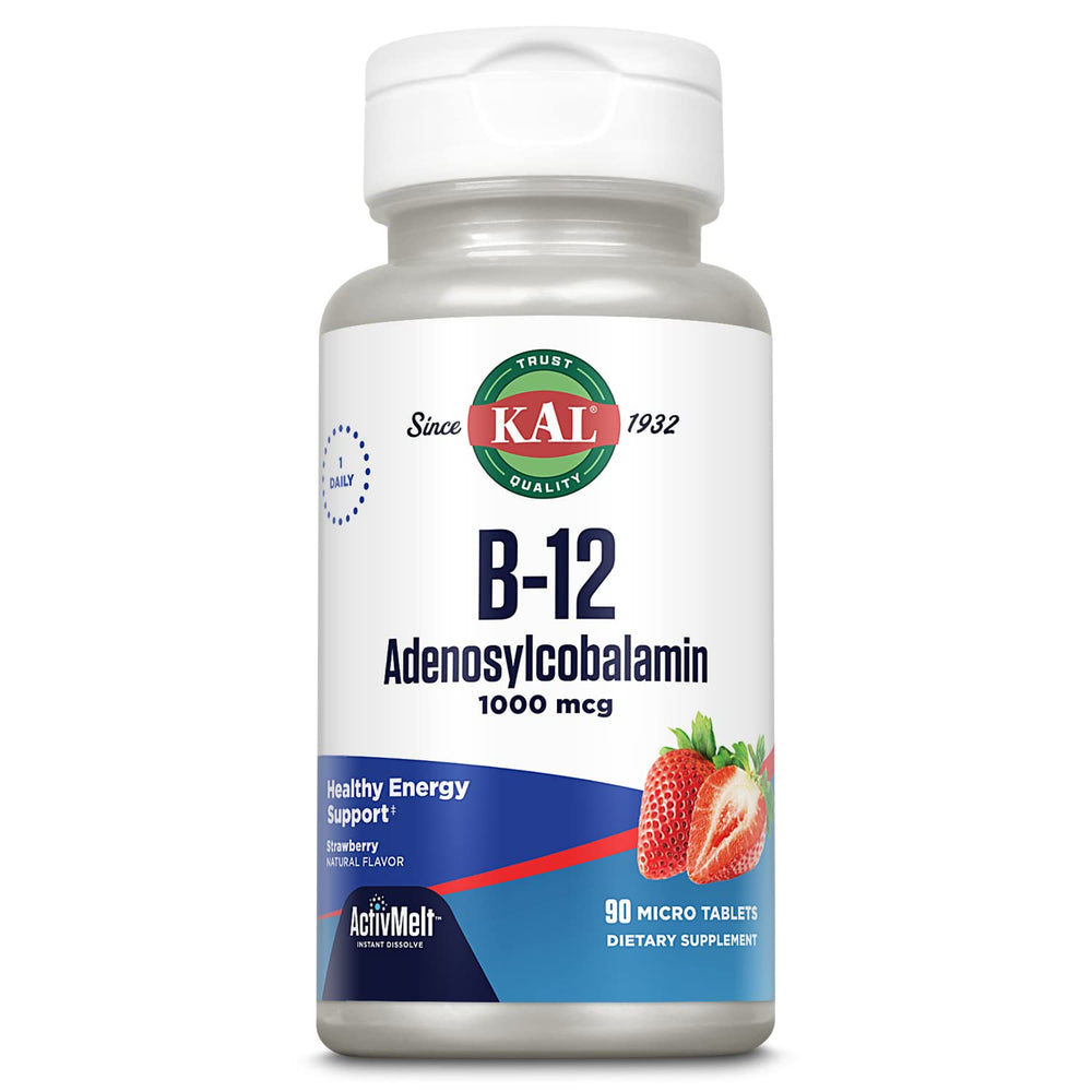 KAL B12 Adenosylcobalamin 1000mcg bottle label