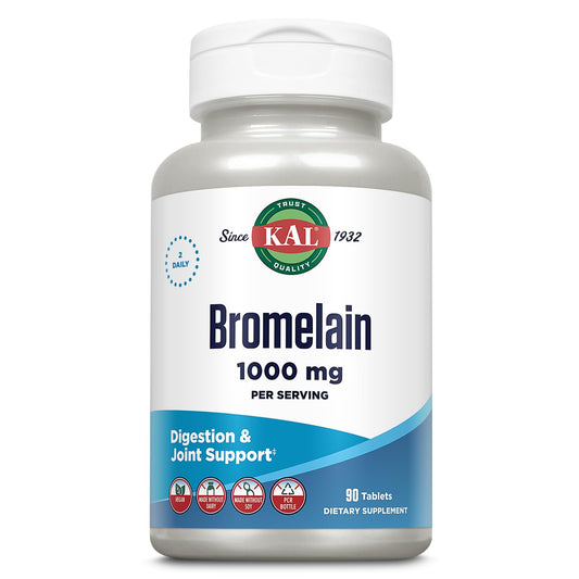 KAL Bromelain 1000 mg bottle front view