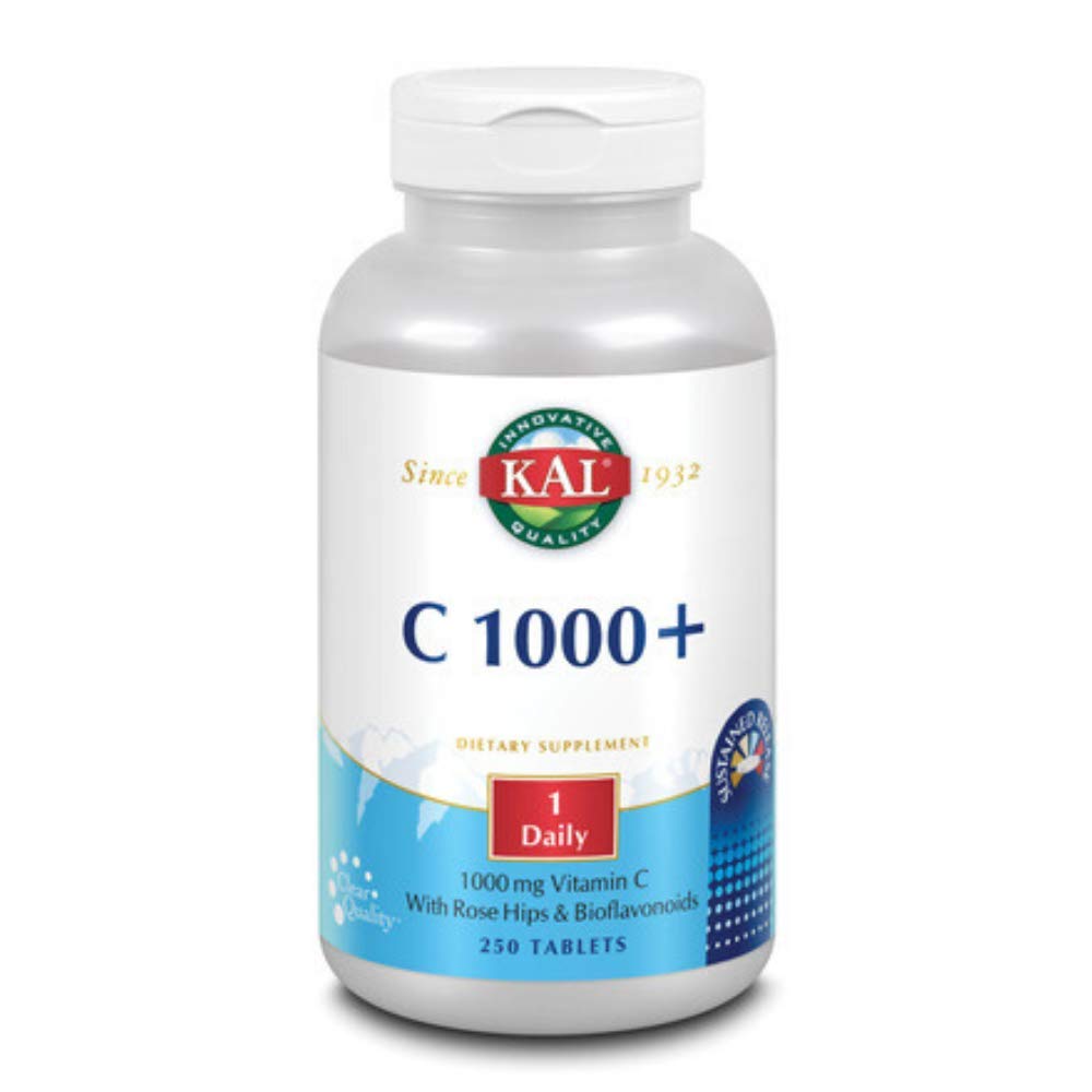 KAL C-1000 Plus 250 Tabs Vitamin C supplement bottle