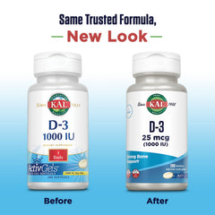 Close-up of Vitamin D3 softgel capsules