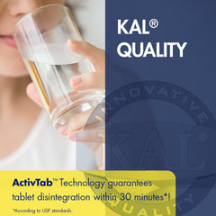 Serving size and dosage illustration for KAL DHEA-5