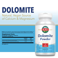 Kal Dolomite Powder 16 Ounce label close-up