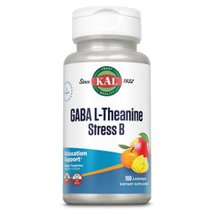 KAL GABA L-Theanine Stress B Lozenges front mango-tangerine flavor