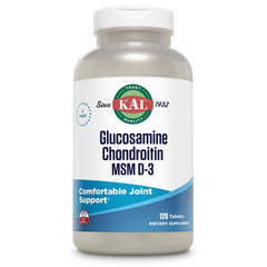 KAL Glucosamine Chondroitin MSM D-3 product packaging