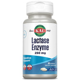 Front view of KAL Lactase Enzyme bottle with label showing 60 softgels