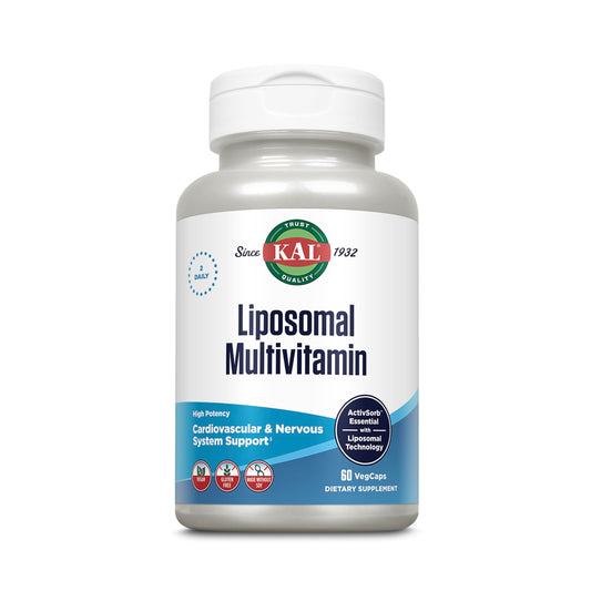 Bottle of KAL Liposomal Multivitamin with 60 VegCaps (30 servings)