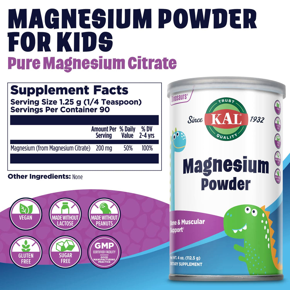 Serving scoop with magnesium powder for kids