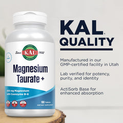 KAL Magnesium Taurate Plus supports heart health and muscle function