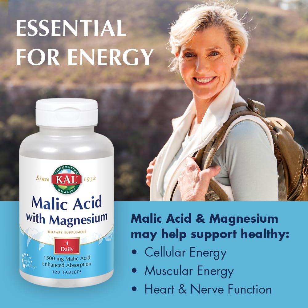 Close-up of Kal Malic Acid with Magnesium Tablets