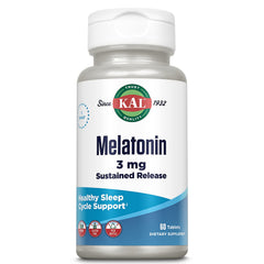 KAL Melatonin 3mg Sustained Release bottle front view