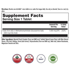5-MTHF active form label close-up