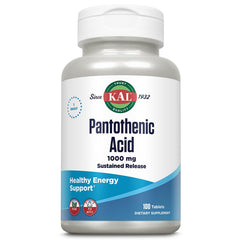 Front view of KAL Pantothenic Acid 1000mg bottle