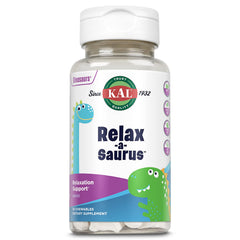 KAL Relax-a-Saurus grape-flavored kid stress support chewables