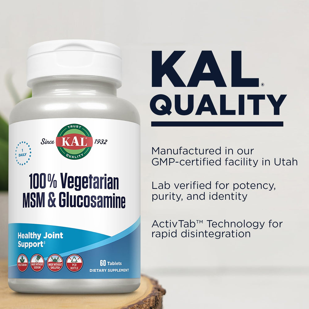 Shellfish-free vegan Glucosamine MSM supplement