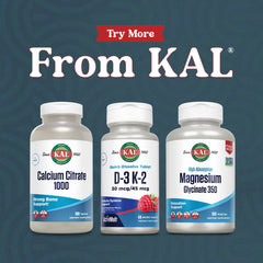 Ingredients panel for KAL Vitamin D3 K2 ActivMelts