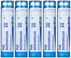 Boiron Kali Bichromicum 30C pellets bottle and packaging (Pack of 5)