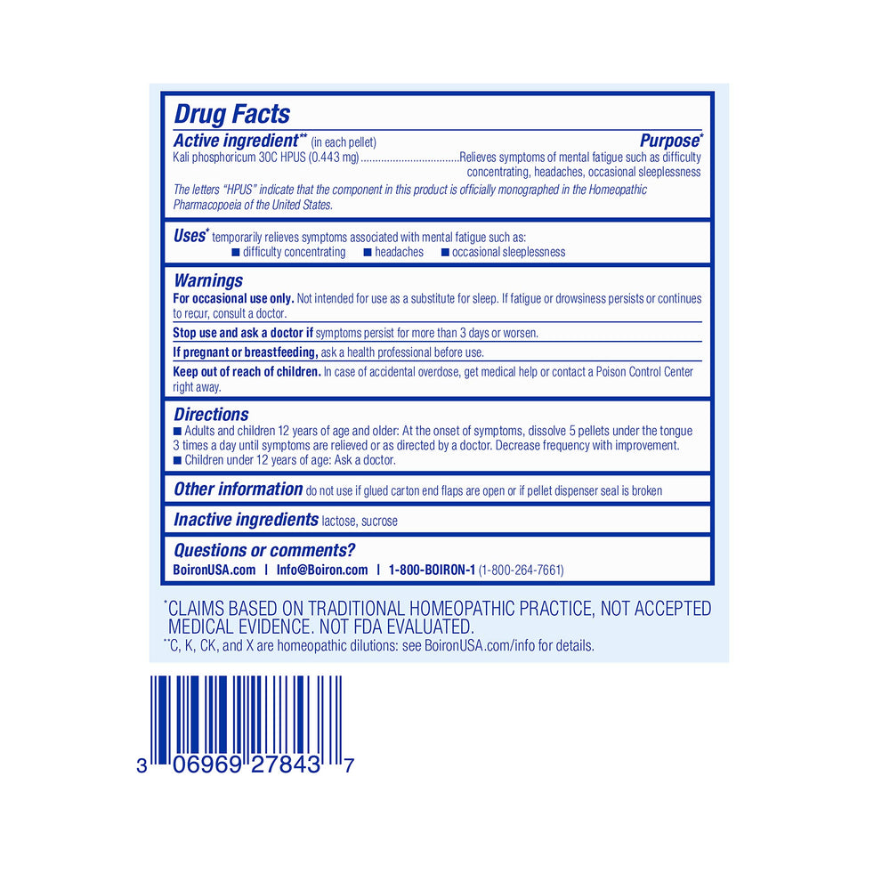 Packaging and bottle of Kali Phosphoricum 30C