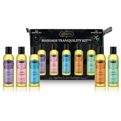 KAMA SUTRA Aromatics Massage Oils Set of 5, 2 oz each, assorted calming flavors (Grapeseed & Sunflower oils)