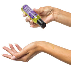 Harmony Blend massage oil bottle with Juniper, Pine, Lavender and Rosemary