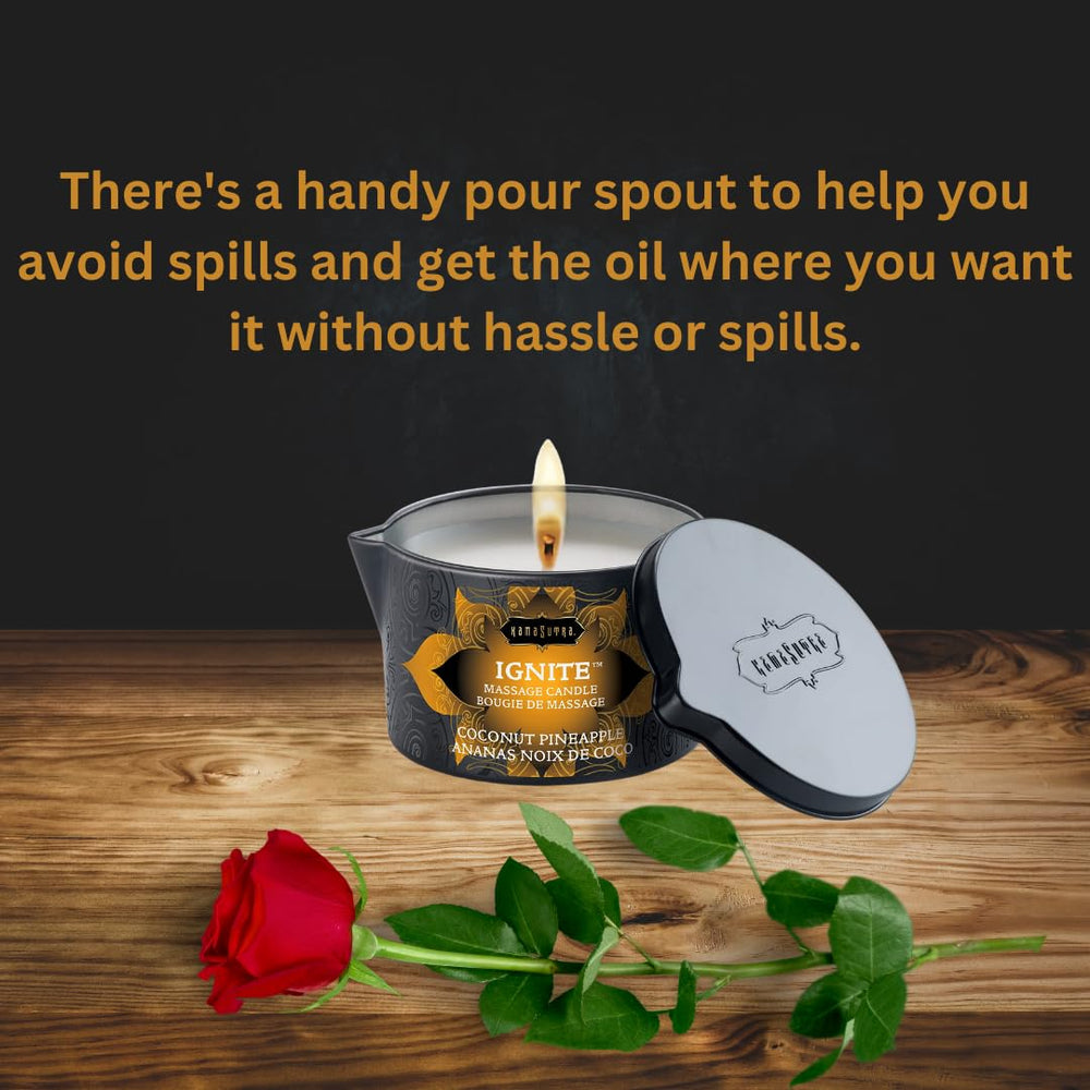 Hydrated skin after massage with coconut pineapple candle