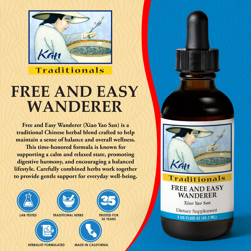Kan Herbs Wanderer 2 oz bottle label close-up