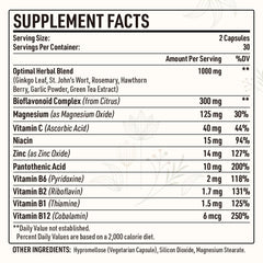 Close-up of 1500MG tinnitus capsules