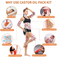 Castor oil pack for liver detox included in the set