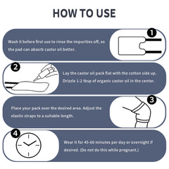 U-shaped castor oil packs designed for joints and muscles