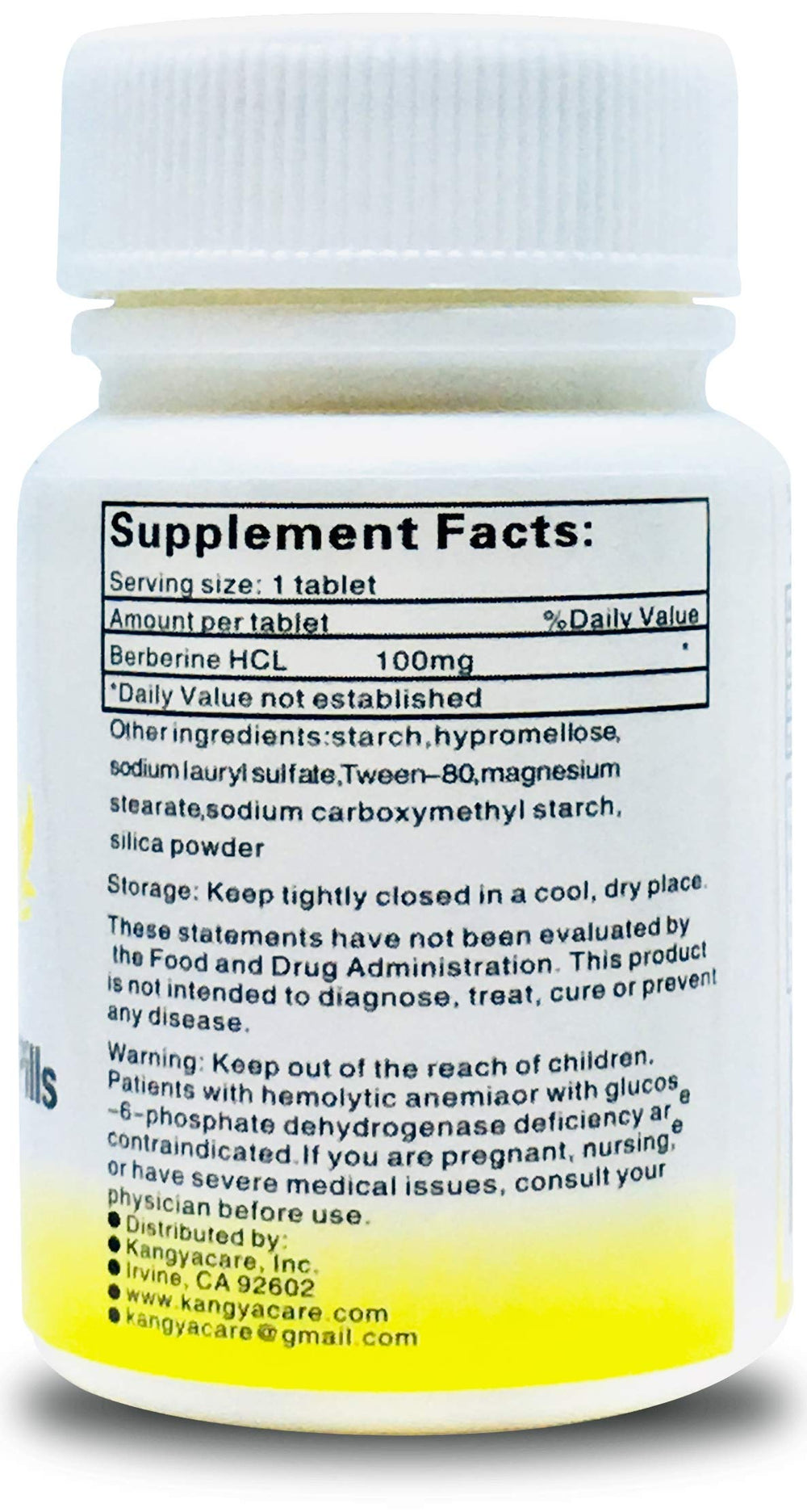 Yellow sugar-coated Berberine tablet detail