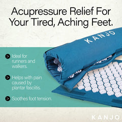 Close-up of BPA-free ABS plastic stimulators on the foot mat