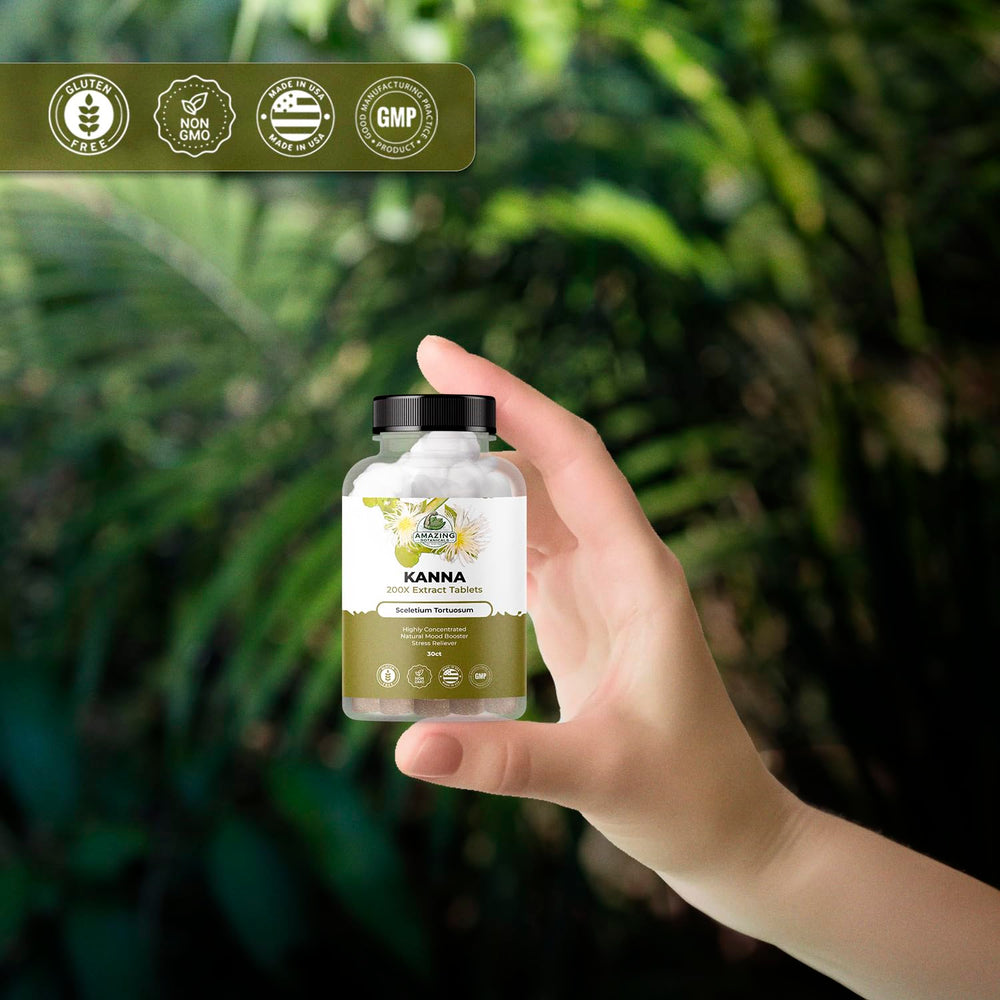 Display of a 30-tablet bottle with product branding