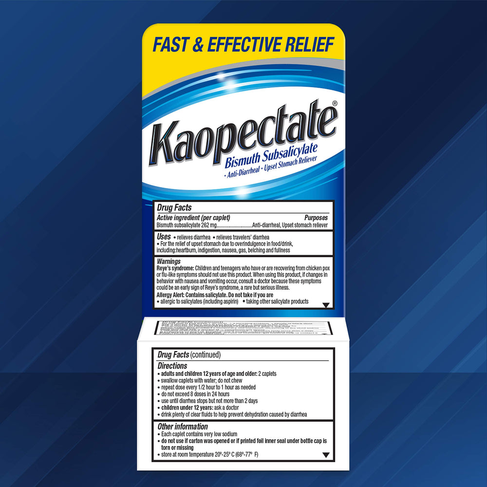 Kaopectate caplets in a jar illustrating steady home-use supply.
