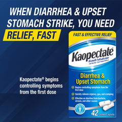 Kaopectate caplets displayed in travel kit for easy access.