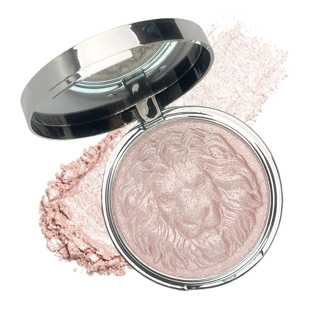 K'APEINE Face Highlighter Palette with pink glitter highlights the cheekbones