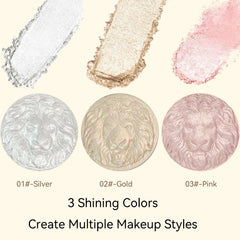 K'APEINE highlighter palette over cheekbones delivers natural, sculpted glow.