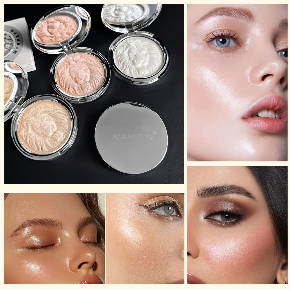 K'APEINE highlighter palette used as eyeshadow for shimmering lids.