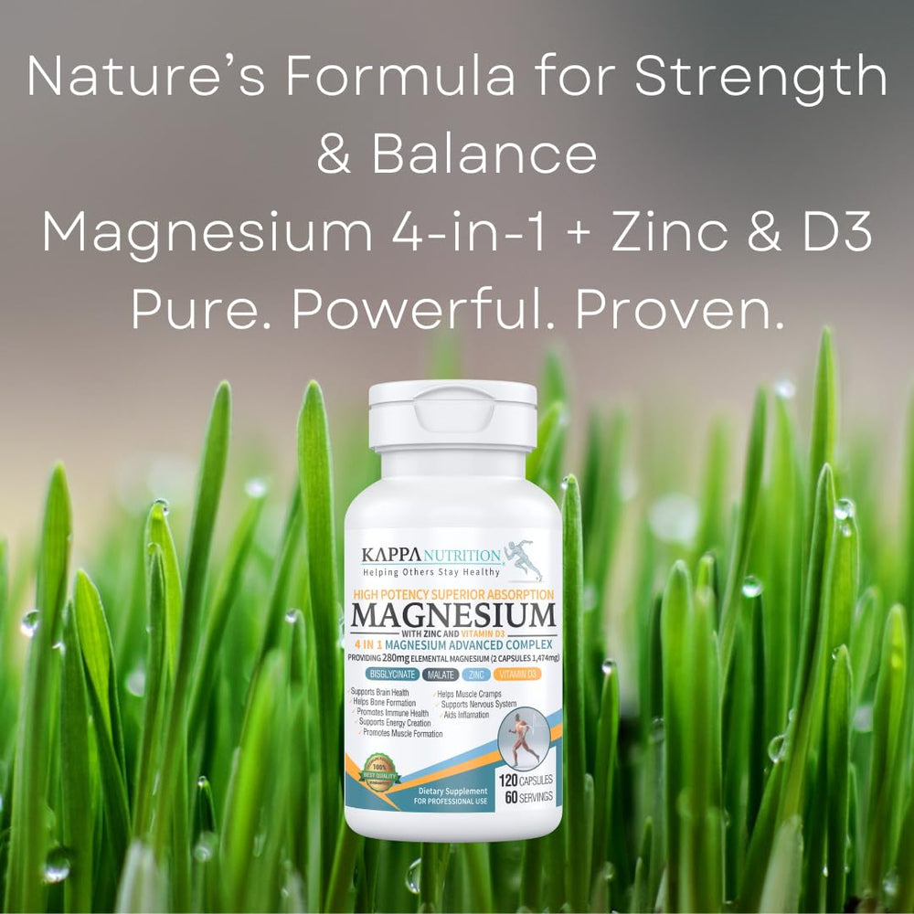 Vegan magnesium capsules in the bottle