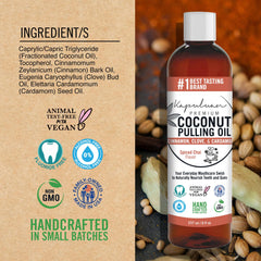 Kapuluan coconut oil pulling packaging and product shot