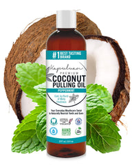 Kapuluan coconut oil pulling product hero image with peppermint flavor