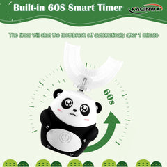 Three soft silicone brush heads for KAQINWX U-shaped toothbrush