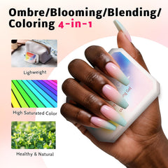 Karroy gradient painting gel set enables smooth color transitions.